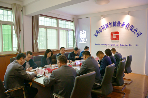 市国资委党委书记、主任袁军平一行走访调研国诚恒建盐业有限公司